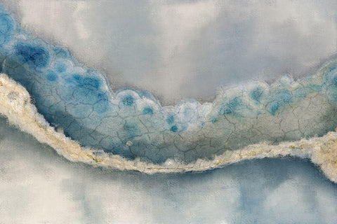 Streams of Blue Black Ornate Wood Framed Art Print with Double Matting by Kimberly, Allen