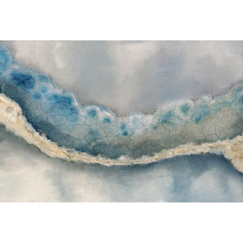 Streams of Blue Black Modern Wood Framed Art Print by Kimberly, Allen
