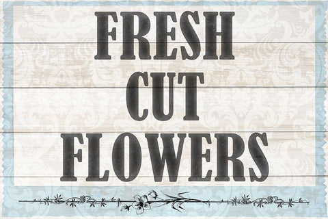 Fresh Cut Flowers White Modern Wood Framed Art Print with Double Matting by Kimberly, Allen