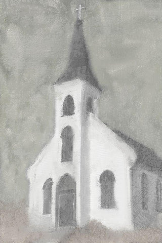 Steeple Black Ornate Wood Framed Art Print with Double Matting by Kimberly, Allen