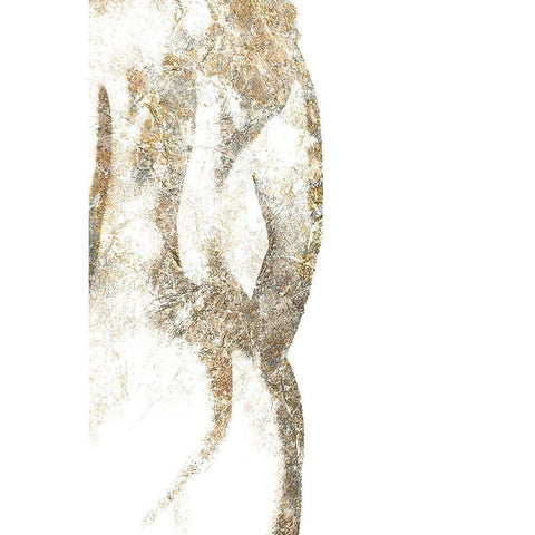 Silver Silhouette 1 Black Modern Wood Framed Art Print with Double Matting by Kimberly, Allen