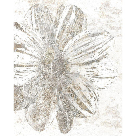 Silver Blooms 1 White Modern Wood Framed Art Print by Kimberly, Allen