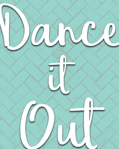 Dance it Out White Modern Wood Framed Art Print with Double Matting by Kimberly, Allen