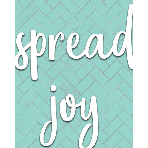 Spread Joy White Modern Wood Framed Art Print by Kimberly, Allen