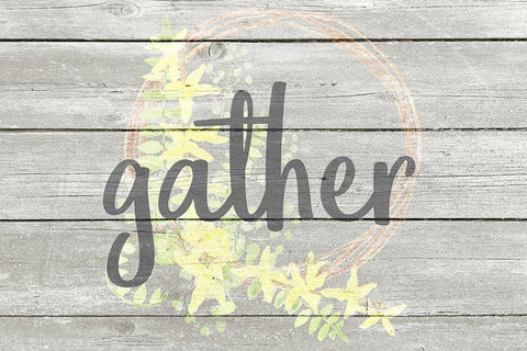 Gather v1 Black Ornate Wood Framed Art Print with Double Matting by Kimberly, Allen