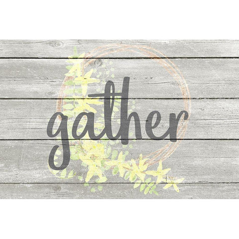 Gather v1 White Modern Wood Framed Art Print by Kimberly, Allen