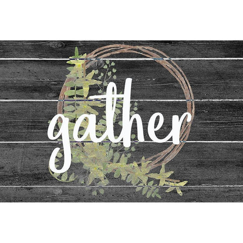 Gather v2 White Modern Wood Framed Art Print by Kimberly, Allen
