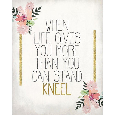 Kneel Black Modern Wood Framed Art Print with Double Matting by Kimberly, Allen