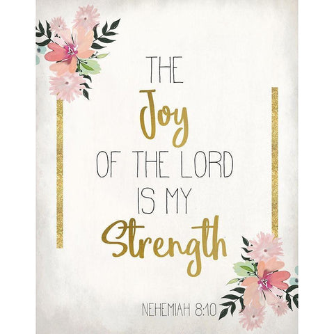 The Joy of The Lord Black Modern Wood Framed Art Print with Double Matting by Kimberly, Allen
