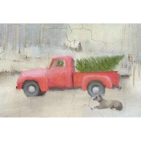 Picking a Tree Black Modern Wood Framed Art Print by Kimberly, Allen