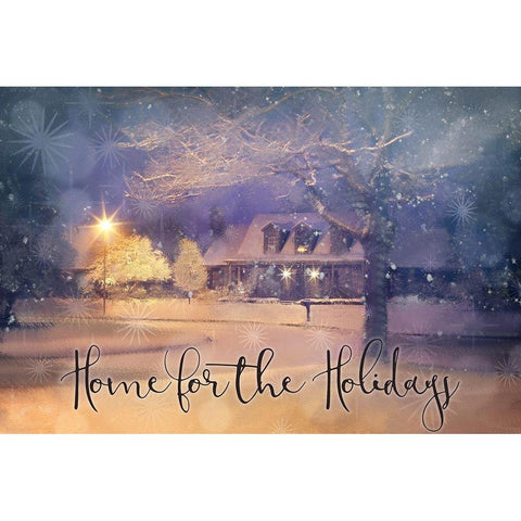Home for the Holidays Black Modern Wood Framed Art Print with Double Matting by Kimberly, Allen