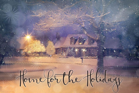 Home for the Holidays White Modern Wood Framed Art Print with Double Matting by Kimberly, Allen