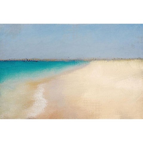 Coastal Horizon White Modern Wood Framed Art Print by Kimberly, Allen