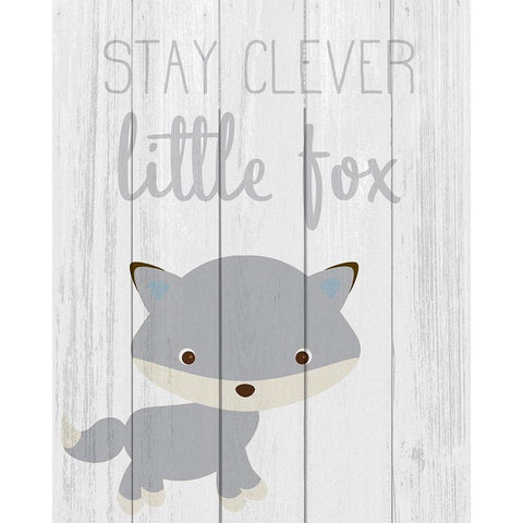 Stay Clever White Modern Wood Framed Art Print by Kimberly, Allen