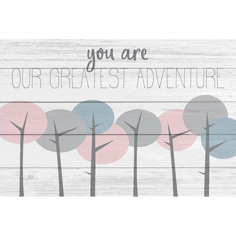 Our Greatest Adventure Black Modern Wood Framed Art Print with Double Matting by Kimberly, Allen