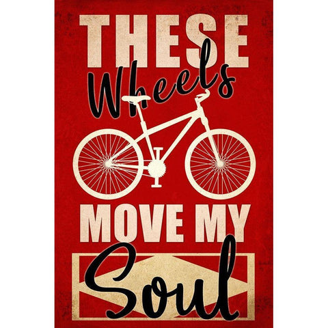 These Wheels Black Modern Wood Framed Art Print with Double Matting by Kimberly, Allen