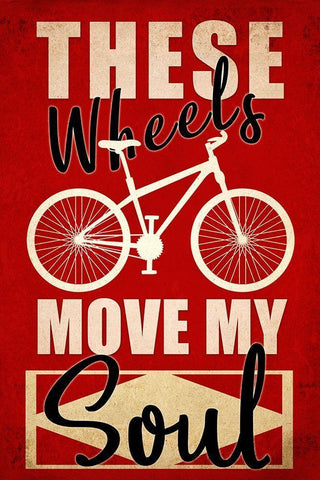 These Wheels White Modern Wood Framed Art Print with Double Matting by Kimberly, Allen