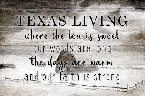 Texas Living Black Ornate Wood Framed Art Print with Double Matting by Kimberly, Allen