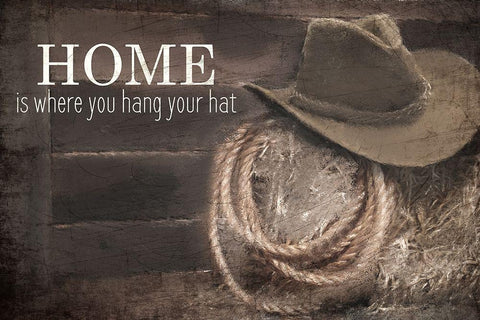 Hang Your Hat White Modern Wood Framed Art Print with Double Matting by Kimberly, Allen