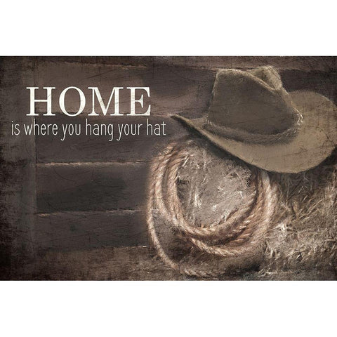 Hang Your Hat White Modern Wood Framed Art Print by Kimberly, Allen