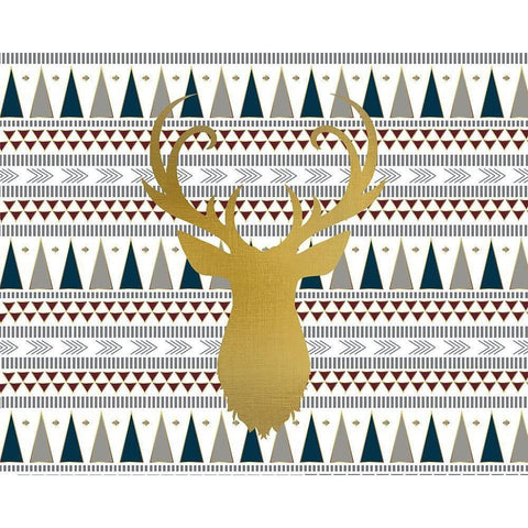 Oh Deer 2 Black Modern Wood Framed Art Print with Double Matting by Kimberly, Allen