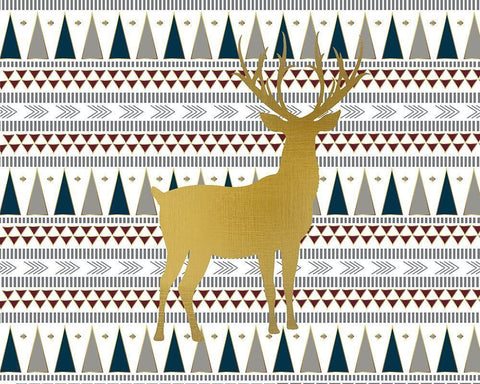 Oh Deer 3 Black Ornate Wood Framed Art Print with Double Matting by Kimberly, Allen