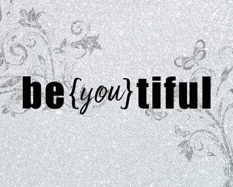 Be you tiful Black Ornate Wood Framed Art Print with Double Matting by Allen, Kimberly