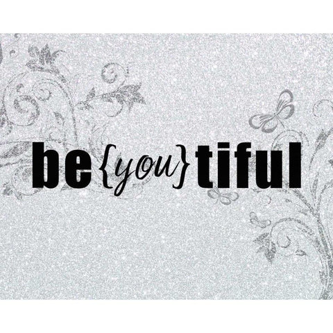 Be you tiful Black Modern Wood Framed Art Print with Double Matting by Allen, Kimberly