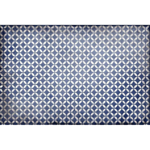 Navy Geo White Modern Wood Framed Art Print by Kimberly, Allen
