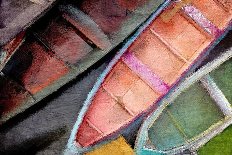 Boating Bright Black Ornate Wood Framed Art Print with Double Matting by Kimberly, Allen