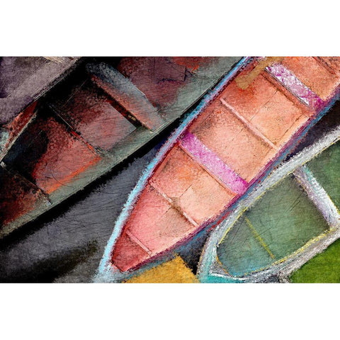 Boating Bright Black Modern Wood Framed Art Print by Kimberly, Allen