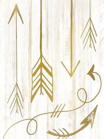 Arrow Way 1 Black Ornate Wood Framed Art Print with Double Matting by Kimberly, Allen