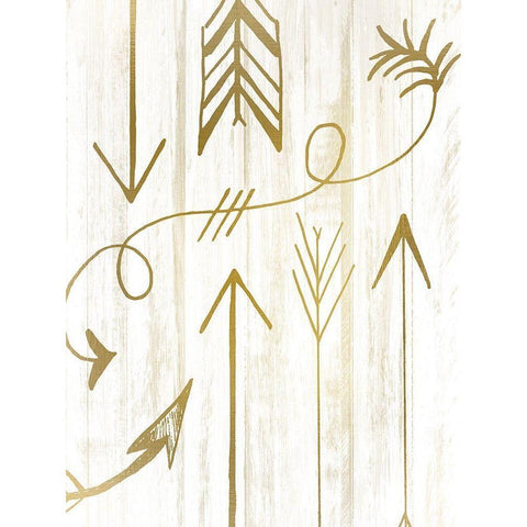 Arrow Way 2 Black Modern Wood Framed Art Print with Double Matting by Kimberly, Allen