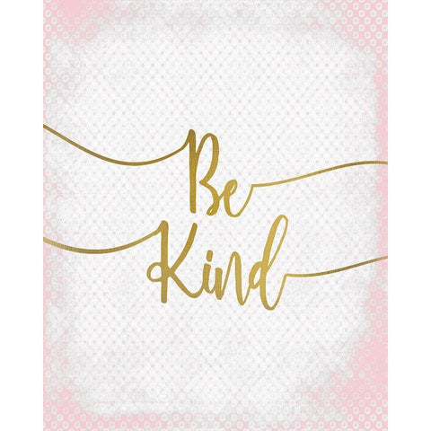 Be Kind White Modern Wood Framed Art Print by Kimberly, Allen