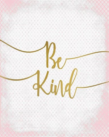 Be Kind White Modern Wood Framed Art Print with Double Matting by Kimberly, Allen