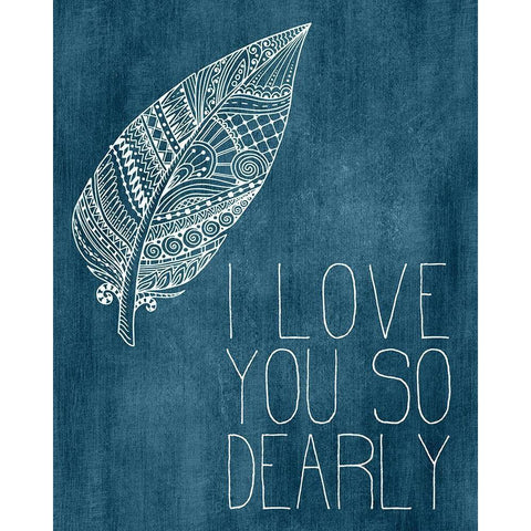 I Love you Dearly Black Modern Wood Framed Art Print by Kimberly, Allen