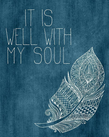 It is Well with my Soul White Modern Wood Framed Art Print with Double Matting by Kimberly, Allen