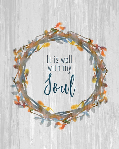 It is Well Black Ornate Wood Framed Art Print with Double Matting by Kimberly, Allen