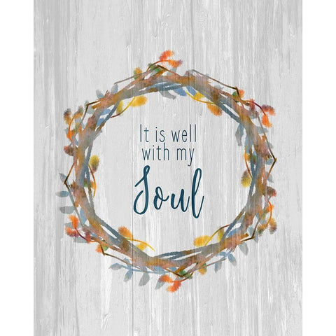 It is Well Black Modern Wood Framed Art Print with Double Matting by Kimberly, Allen