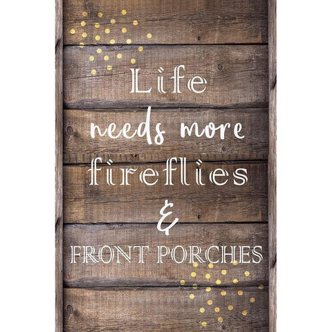 Fireflies Black Modern Wood Framed Art Print with Double Matting by Kimberly, Allen
