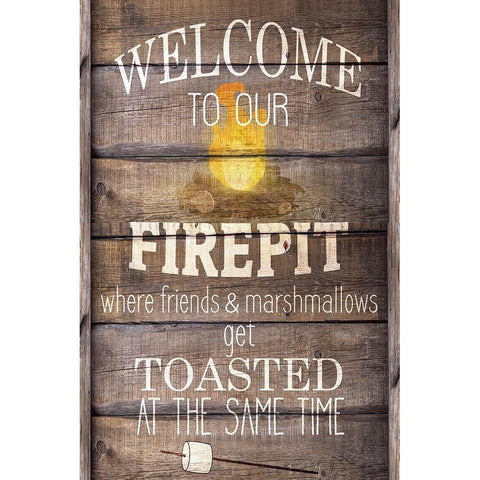 Welcome to our Firepit White Modern Wood Framed Art Print by Kimberly, Allen