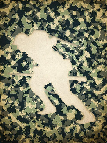 On the Field 3 White Modern Wood Framed Art Print with Double Matting by Kimberly, Allen