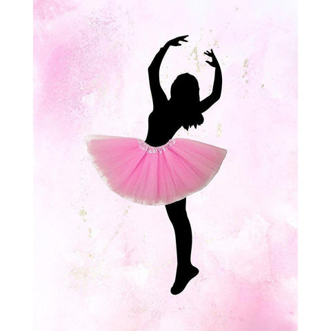 Dancer 1 White Modern Wood Framed Art Print by Kimberly, Allen