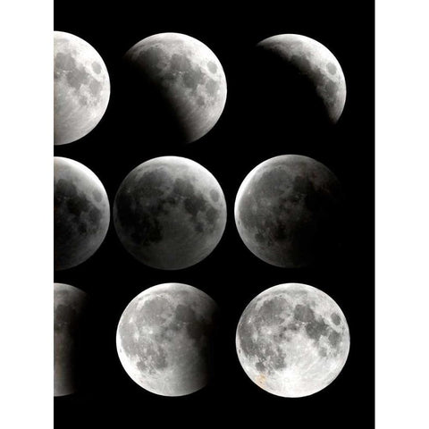 Moon Phase 2 White Modern Wood Framed Art Print by Allen, Kimberly