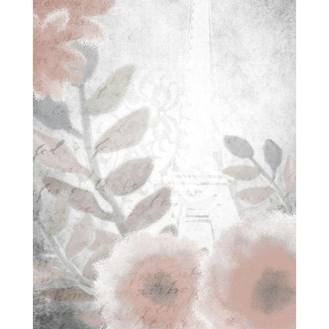 Dusty Rose 4 Black Modern Wood Framed Art Print by Kimberly, Allen