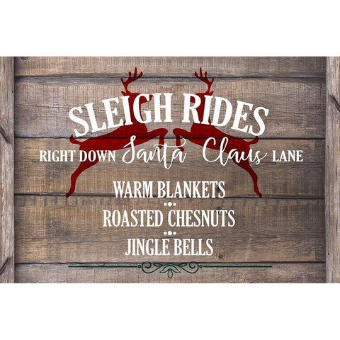 Sleigh Rides White Modern Wood Framed Art Print by Kimberly, Allen