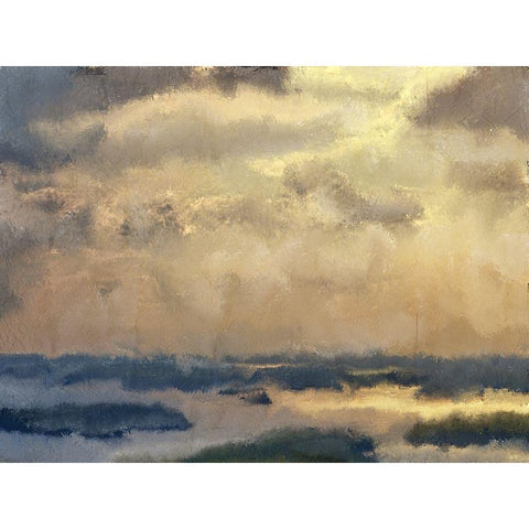 Morning Sky White Modern Wood Framed Art Print by Allen, Kimberly