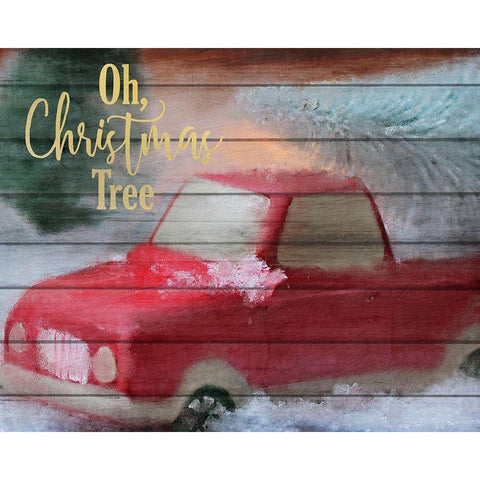Oh Christmas Tree Black Modern Wood Framed Art Print by Kimberly, Allen