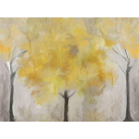 Yellow Grove Black Modern Wood Framed Art Print by Allen, Kimberly