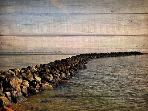Rock Path Black Ornate Wood Framed Art Print with Double Matting by Allen, Kimberly